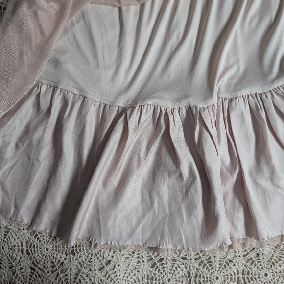 FOREVER 21 CONTEMPORARY Layered Tulle Midi Skirt Baby Pink L - Picture 5 of 13